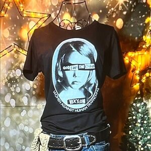 👚 VIXXON "Women Against Human Trafficking" Graphic Tee — Black — Sz Large